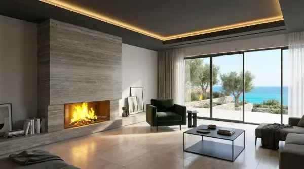 Linear Luxury and Minimalist Aesthetics: Serpegiante Elegance with Wooden Gray Dark